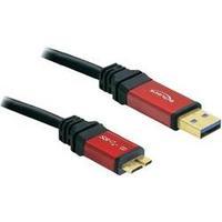 USB 3.0 Cable [1x USB 3.0 connector A - 1x USB 3.0 connector Micro B] 2 m Red, Black gold plated connectors, UL-approved