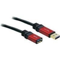 USB 3.0 Extension cable [1x USB 3.0 connector A - 1x USB 3.0 port A] 5 m Red, Black gold plated connectors, UL-approved