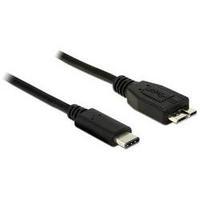 USB 3.1 Cable [1x USB-C plug - 1x USB 3.0 connector Micro B] 1 m Black Delock