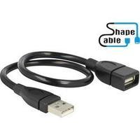 USB 2.0 Cable [1x USB 2.0 connector A - 1x USB 2.0 port A] 0.35 m Black flexible gooseneck cable Delock