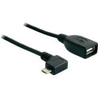 USB 2.0 Cable [1x USB 2.0 connector Micro B - 1x USB 2.0 port A] 0.50 m Black incl. OTG function Delock