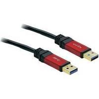 USB 3.0 Cable [1x USB 3.0 connector A - 1x USB 3.0 connector A] 5 m Red, Black gold plated connectors, UL-approved Deloc