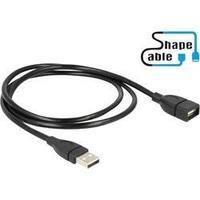 USB 2.0 Cable [1x USB 2.0 connector A - 1x USB 2.0 port A] 1 m Black flexible gooseneck cable Delock