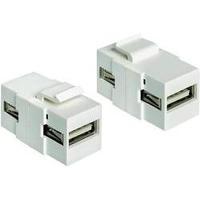 USB 2.0 Adapter [1x USB 2.0 port A - 1x USB 2.0 port A] White Delock