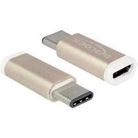 USB 2.0 Adapter [1x USB-C plug - 1x USB 2.0 port Micro B] Copper Delock