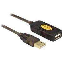 USB 2.0 Extension cable [1x USB 2.0 connector A - 1x USB 2.0 port A] 30 m Black gold plated connectors, UL-approved Delo