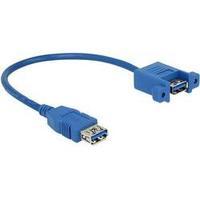 USB 3.0 Extension cable [1x USB 3.0 port A - 1x USB 3.0 port A] 0.25 m Blue Delock