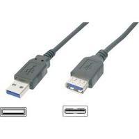 USB 3.0 Extension cable [1x USB 3.0 connector A - 1x USB 3.0 port A] 1.80 m Black UL-approved Digitus