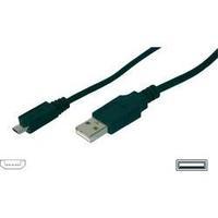 USB 2.0 Cable [1x USB 2.0 connector A - 1x USB 2.0 connector Micro B] 1.80 m Black Digitus