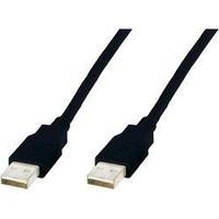 USB 2.0 Cable [1x USB 2.0 connector A - 1x USB 2.0 connector A] 3 m Black Digitus