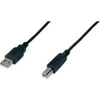 USB 2.0 Cable [1x USB 2.0 connector A - 1x USB 2.0 connector B] 0.50 m Black UL-approved Digitus