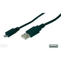 USB 2.0 Cable [1x USB 2.0 connector A - 1x USB 2.0 connector Micro B] 1 m Black Digitus