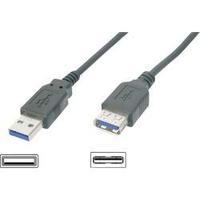 USB 3.0 Extension cable [1x USB 3.0 connector A - 1x USB 3.0 port A] 3 m Black UL-approved Digitus