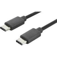 USB 2.0 Cable [1x USB-C plug - 1x USB-C plug] 1.80 m Black Digitus