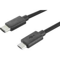USB 2.0 Cable [1x USB-C plug - 1x USB 2.0 connector Micro B] 1.80 m Black Digitus