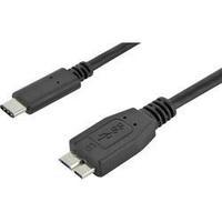USB 3.0 Cable [1x USB-C plug - 1x USB 3.0 connector Micro B] 1 m Black Digitus