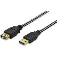 USB 3.0 Extension cable [1x USB 3.0 connector A - 1x USB 3.0 port A] 1.80 m Black gold plated connectors, UL-approved ed