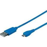 USB 2.0 Cable [1x USB 2.0 connector A - 1x USB 2.0 connector Micro B] 0.95 m Blue Goobay