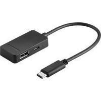 USB 2.0 Adapter [1x USB-C plug - 1x USB 2.0 port A, USB 2.0 port Micro B] Black Goobay
