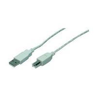 USB 2.0 Cable [1x USB 2.0 connector A - 1x USB 2.0 connector B] 3 m Grey Goobay