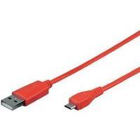 USB 2.0 Cable [1x USB 2.0 connector A - 1x USB 2.0 connector Micro B] 0.95 m Red Goobay