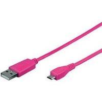 USB 2.0 Cable [1x USB 2.0 connector A - 1x USB 2.0 connector Micro B] 0.95 m Pink Goobay