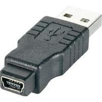 USB 2.0 Adapter [1x USB 2.0 connector A - 1x USB 2.0 port Mini B] Black Goobay