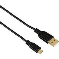 USB 2.0 Cable [1x USB 2.0 connector A - 1x USB 2.0 connector Micro B] 0.75 m Black gold plated connectors Hama