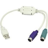 USB 1.1 Cable [1x USB 1.1 connector A - 2x PS/2 socket] 0.15 m Grey LogiLink