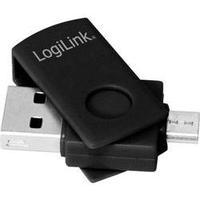 USB 2.0 Adapter [1x USB 2.0 connector Micro B - 1x SD Card slot] Black incl. OTG function LogiLink