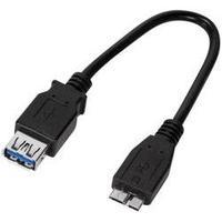 USB 3.0 Adapter [1x USB 3.0 connector Micro B - 1x USB 3.0 port A] Black incl. OTG function LogiLink