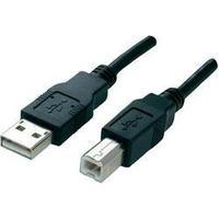 USB 2.0 Cable [1x USB 2.0 connector A - 1x USB 2.0 connector B] 3 m Black gold plated connectors, UL-approved Manhattan