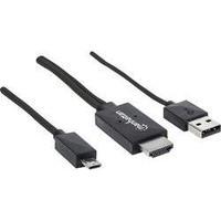 USB / HDMI Cable [1x USB 2.0 connector Micro B - 1x HDMI plug] 1.50 m Black Manhattan