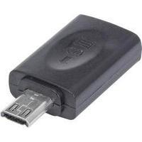 USB 2.0 Adapter [1x USB 2.0 connector Micro B - 1x USB 2.0 port Micro B] Black Manhattan