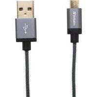 USB 2.0 Cable [1x USB 2.0 connector A - 1x USB 2.0 connector Micro B] 1.20 m Grey with sleeve Verbatim