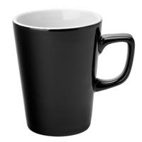 utopia titan latte mug black 12oz 340ml pack of 6