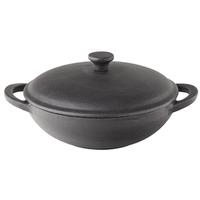 Utopia Cast Iron Mini Wok with Lid 8.5inch 20oz / 56cl (Pack of 6)