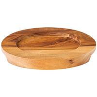 Utopia Round Acacia Wooden Board 6.5inch / 16.2cm (Pack of 6)