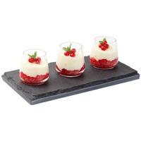 Utopia Mineral Collection Rectangular Slate Platter with 3 Indents 26 x 13cm (Pack of 6)