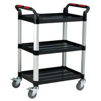 utility tray trolley standard 3 shelves 980 x 460 x 750mm capa