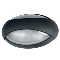 uteyes1861 exterior 3 light led graphite oval wall lamp
