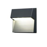 UT/RADIUS/SQ Exterior 3 Light LED Graphite Square Wall Lamp
