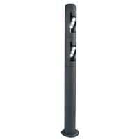 utcylin6 1100 exterior medium led graphite double post light