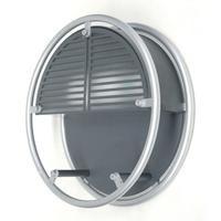 UT/WIRE/3441 Exterior Modern Round Silver Finish Wall Light