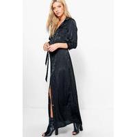 Utility Maxi Shirt Dress - black