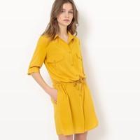 Utility Dress with 3/4 Length Sleeves