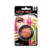 Uv Hair Chalk, Orange, With Sponge Hair Applicator 3.5g, Blister Pack