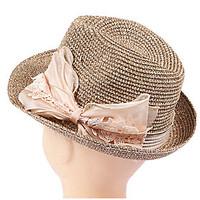 UV Sunshade Bowknot Cap Summer Straw Hat Folding Beach Hat