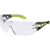 uvex 9192.225 pheos Safety Spectacles - Black/Green Frames - Clear...