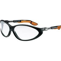 uvex 9188.175 cybric Safety Spectacles - Black/Orange Frames - Cle...